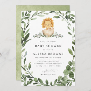 Invitation Baby shower de bébé Dinosaur