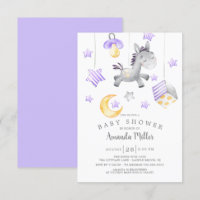 Baby shower de bébé fille mobile poney