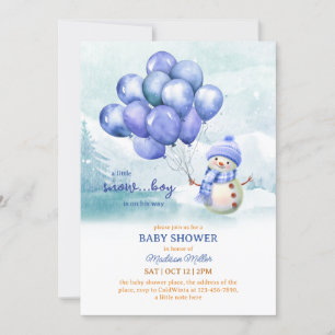 Invitation Baby shower de bébé Snowman