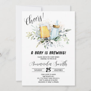 Invitation Baby shower de bières et bouteilles