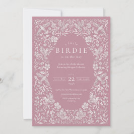 Invitation Baby shower de Birdie Florale Rose