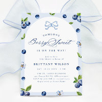 Invitation Baby shower de bleuet