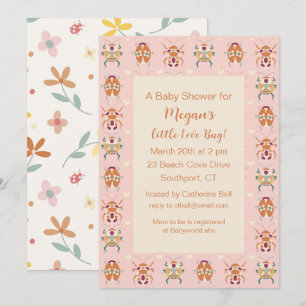 Invitation Baby shower de bogues d'amour