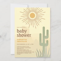 Baby shower de Boho Desert Cactus