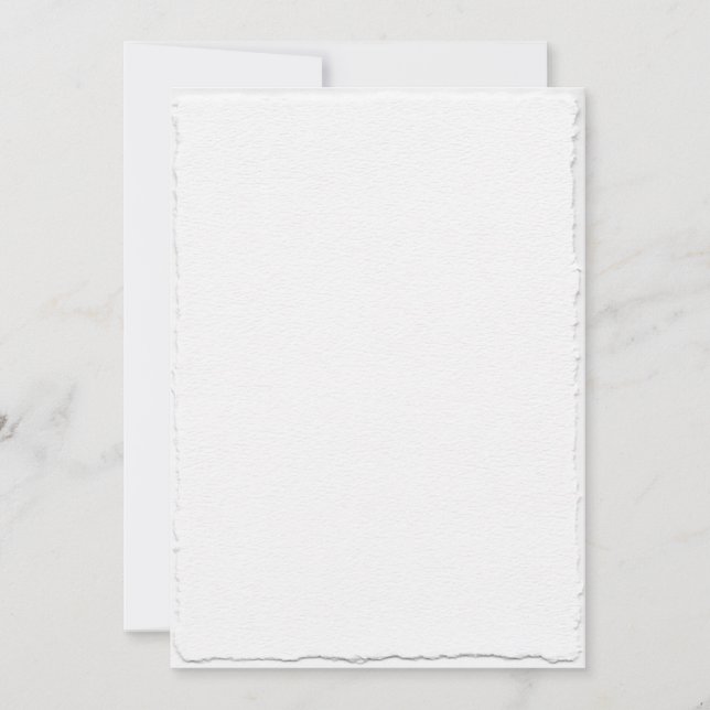 Invitation Baby shower de bord déchiqueté à la main Faux (Devant)