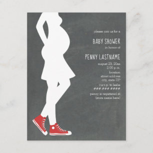 Invitation Baby shower de bosse Basket rouge