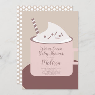 Invitation Baby shower de boue de chocolat chaud au cacao mod