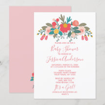 Baby shower de bouquet de fleurs roses
