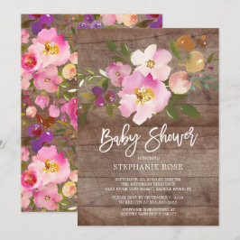 Invitation Baby shower de bouquet de printemps rus
