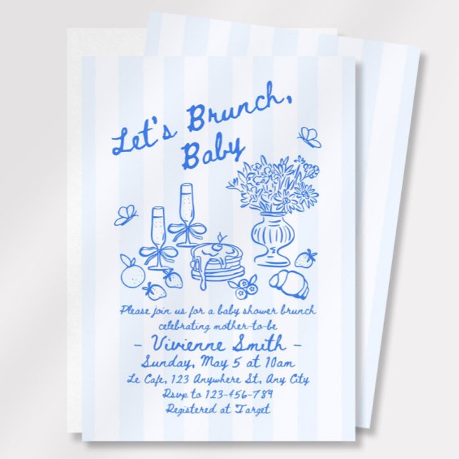 Invitation Baby shower de Brunch à main levée (Créateur téléchargé)