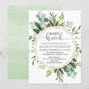 Invitation Baby shower de brunch, neutre de genre