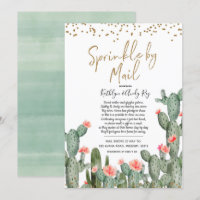 Baby shower de Cactus mexicain arrosé par courrier