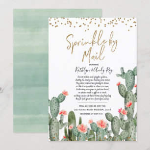 Invitation Baby shower de Cactus mexicain arrosé par courrier