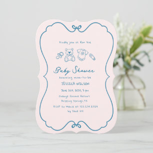 Invitation Baby shower de cadre à mâchoires molles