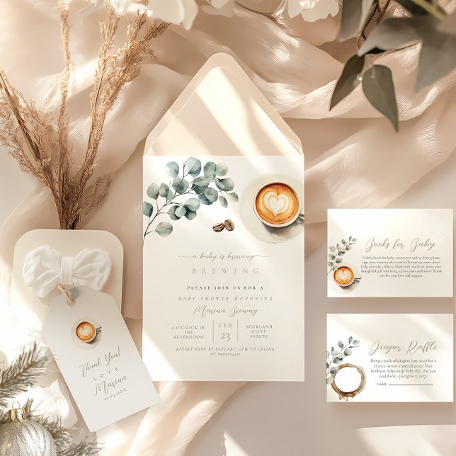 Invitation Baby shower de café (Créateur téléchargé)