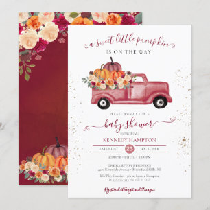 Invitation Baby shower de camion de camionnette de camionnett