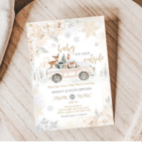 Baby shower de camions Woodland d'hiver