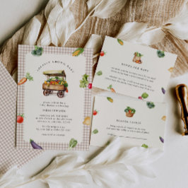 Invitation Baby shower de campagne du marché des fermiers cul