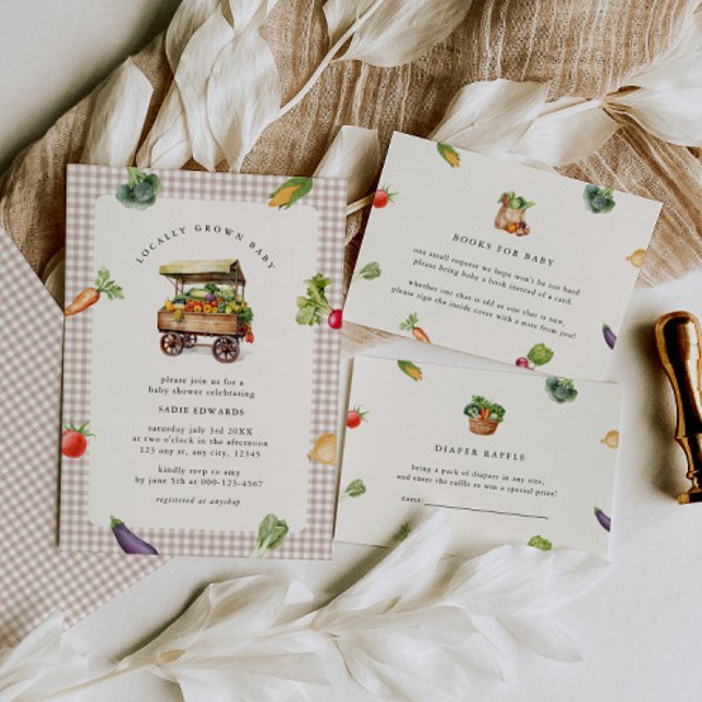 Invitation Baby shower de campagne du marché des fermiers cul (Créateur téléchargé)