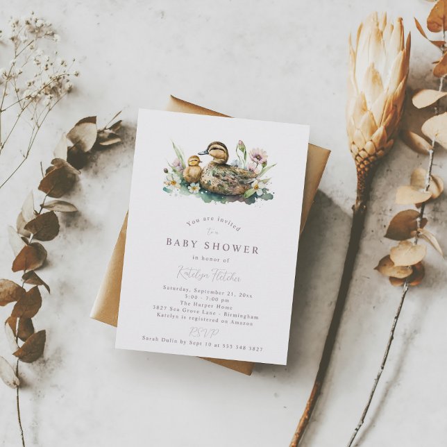 Invitation Baby shower de canard (Créateur téléchargé)