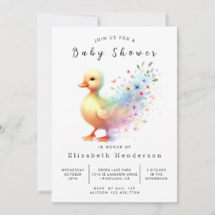 Invitation Baby shower de canard classique à imprimer