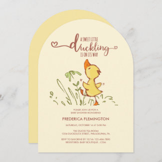 Invitation Baby shower de canard mignon