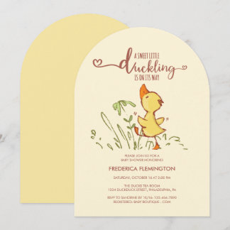 Invitation Baby shower de canard mignon