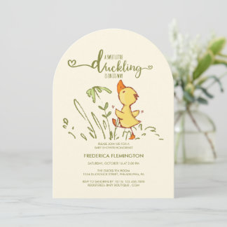 Invitation Baby shower de canard mignon
