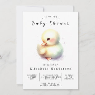 Invitation Baby shower de canard numérique amusant