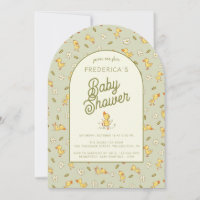 Baby shower de caniche aquarelle