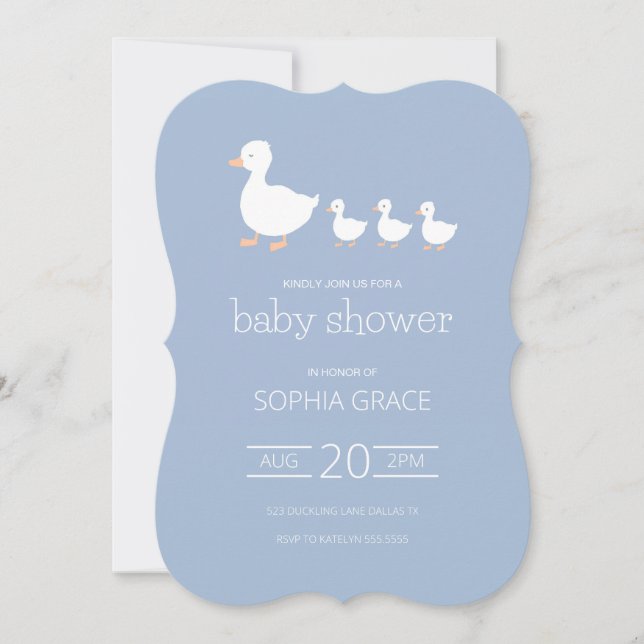 Invitation Baby shower de canot (Devant)