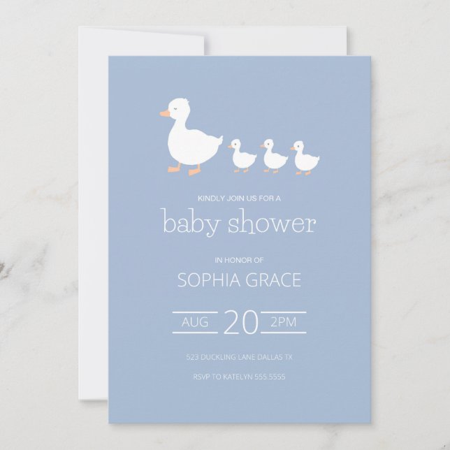 Invitation Baby shower de canot (Devant)