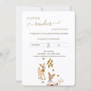 Invitation Baby shower de cerfs de bébés mignons