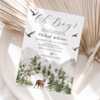 Baby shower de cerfs de pin de la montagne de la f