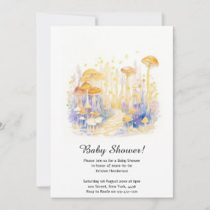 Invitation Baby shower de champignons