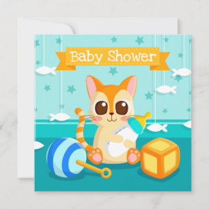 Invitation Baby shower de chat