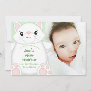 Invitation Baby shower de chat Kitty