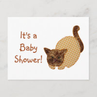 Baby shower de chats jaunes de style champêtre