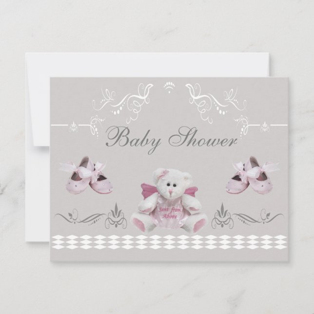 Invitation Baby shower de chaussures de danse et de tourte An (Devant)