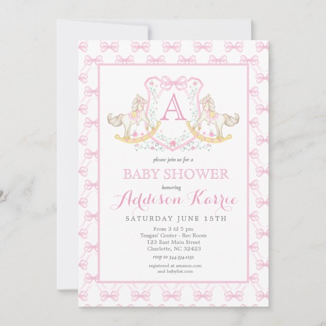 Invitation Baby shower de Cheval-Roche (Devant)