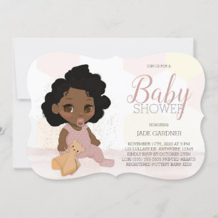 Invitation Baby shower de cheveux bouclés - Tonali