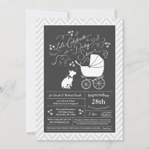 Invitation Baby shower de Chien Bull Terrier Neutre