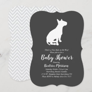 Invitation Baby shower de Chien Bull Terrier Neutre