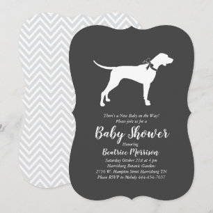 Invitation Baby shower de chien de pointer neutre