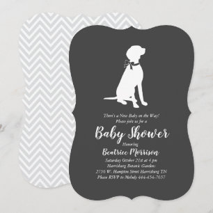 Invitation Baby shower de Chien de Vizsla Neutralité hommes-f