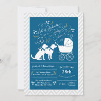 Baby shower de chien Labrador Blue Boy Lab 2 Chien