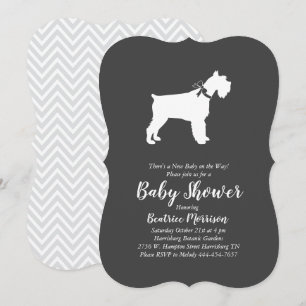 Invitation Baby shower de Chien Schnauzer de la Miniature Neu