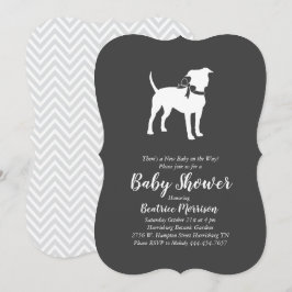 Invitation Baby shower de chiens Terrier du Staffordshire amé