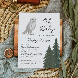 Invitation Baby shower de Chouette Neige
