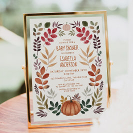 Invitation Baby shower de chute d'aquarelle